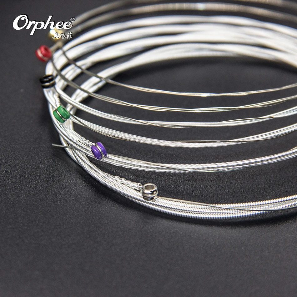 Orphee Q160S Acoustic Strings Set Normal Light 011-052 Silver Plated Wound Guitarra 1st-6th Accessory |