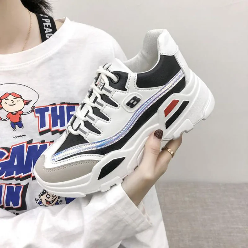 

Net Red Father Shoes Women's Ins Fashion 2020 Spring New Korean Students' All-Around Color Matching Sports Women's Single Shoes