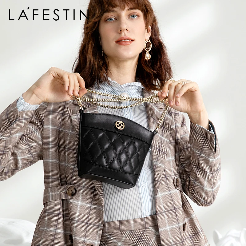 LA FESTIN designer bucket bags 2021 new tide spring and summer fashion messenger female bag wild shoulder chain small women | Багаж и