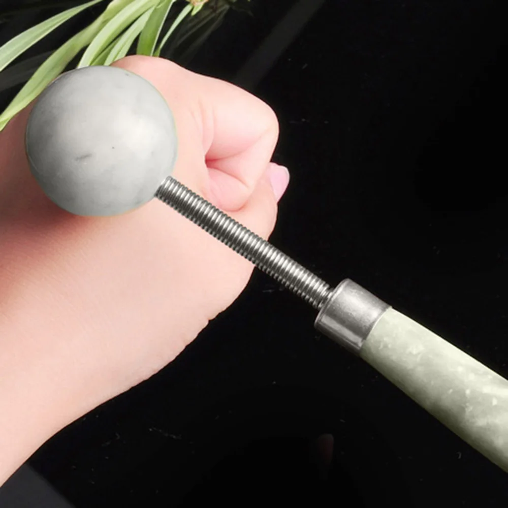 Круглый нефритовый ролик натуральный массаж искусственный камень косметические