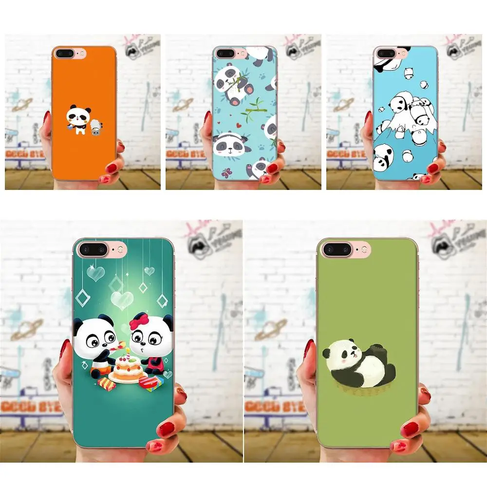Мягкий модный чехол для телефона с мультяшной пандой Galaxy Grand A3 A5 A7 A8 A9 A9S On5 On7 Plus Pro