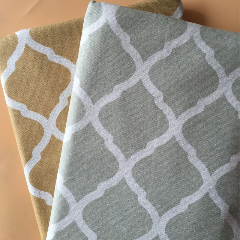 Льняная хлопчатобумажная ткань с принтом мешковины в японском стиле ручной