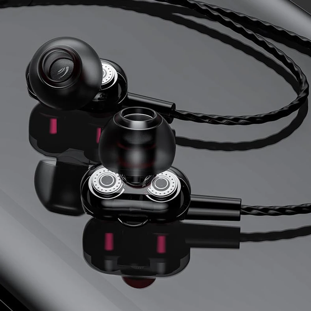 In-ear 3.5mm Wired Mic Volume Control Bass Headset Noise Isolating Sports Earbuds Portable for iOS Android Smartphone MP3 Player |