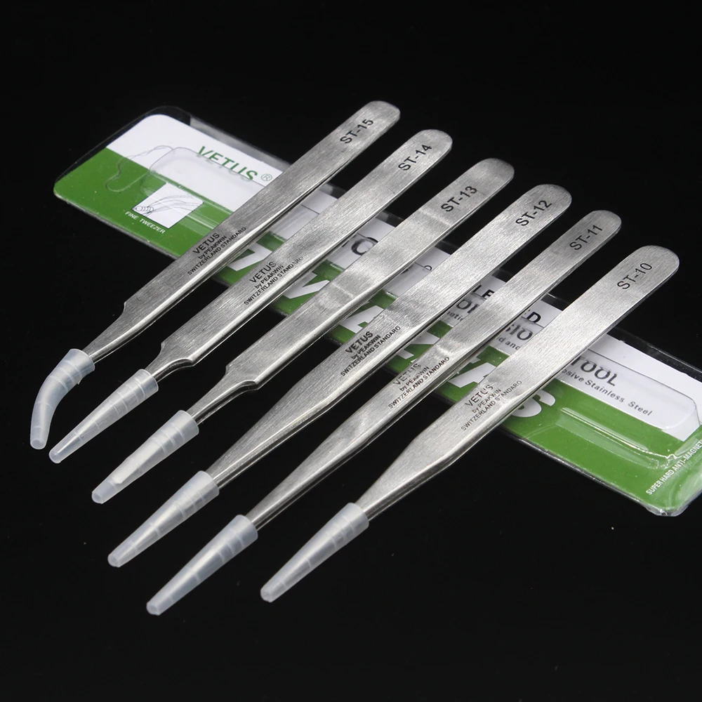 

1PCS VETUS ST10-ST15 anti-static tainless Steel Tweezers Maintenance Tools