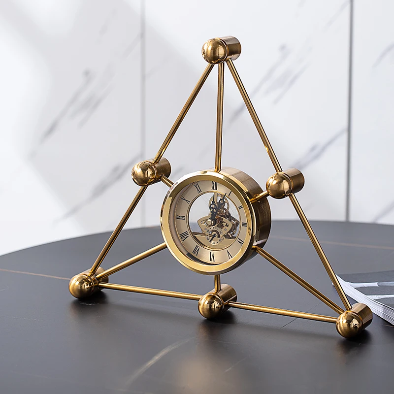 

Creative Metal Table Clock Modern Design Metal Living Room Table Clock Electronic Luxury Relogio Digital Mesa Desktop Clock