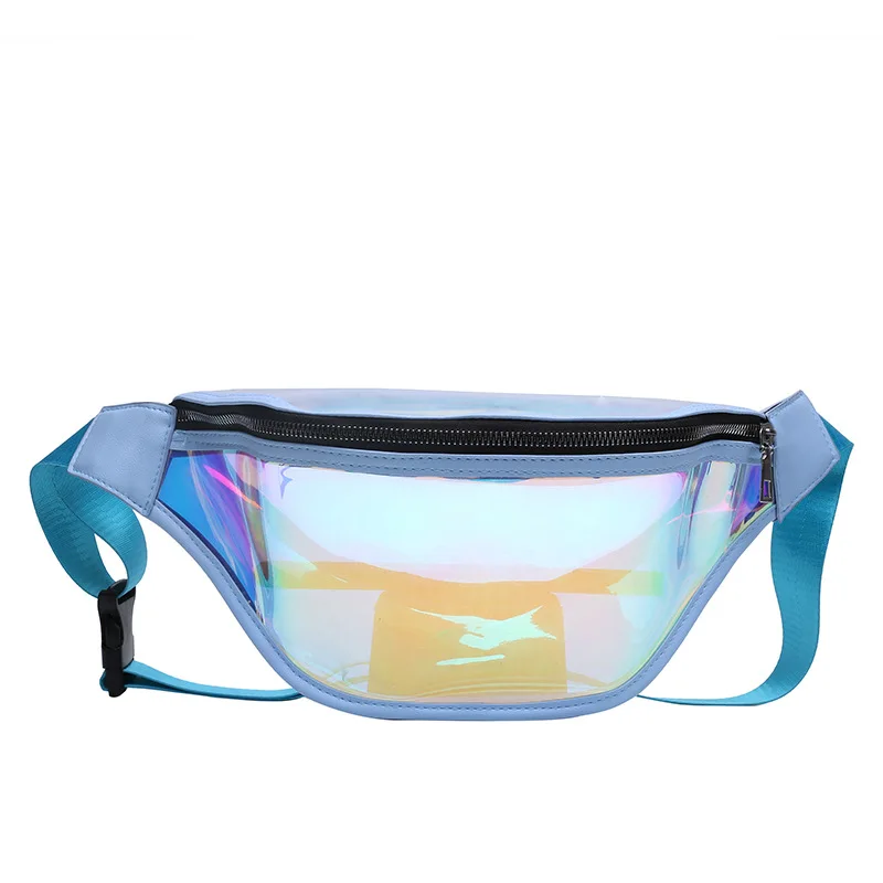 LADSOUL/Новая модная женская сумка на пояс, высококачественная прозрачная пвх-молния, женская сумка для девушек, банановые Сумки на пояс для женщин - Цвет: P2