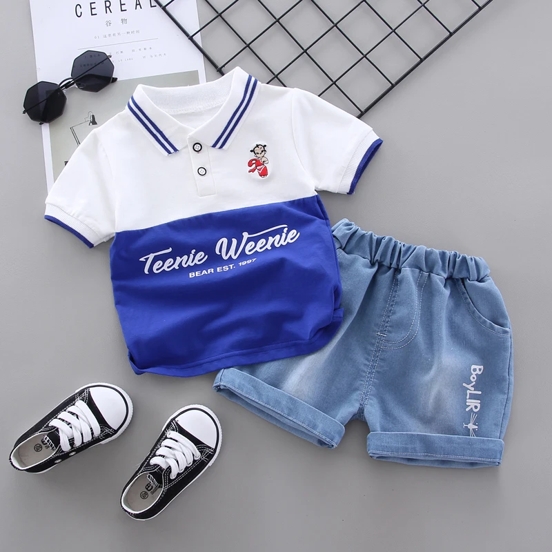 

Toddler Baby Boys Clothing Sets For 2020 Summer Infant Short Sleeve Cartoon Shirt Shorts Children Casual Vacation Clothing