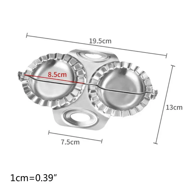 

Stainless Steel Double-head Dumpling Machine Cuts Maker for Ravioli Pasta Wrappers Mold Pot Sticker Kitchen Accessories