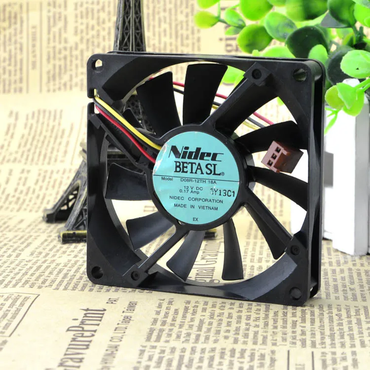 

Original Japan FOR NIDEC D08R-12Th01A12V 0.17A8C8015 Three-wire Heat Dissipation Fan