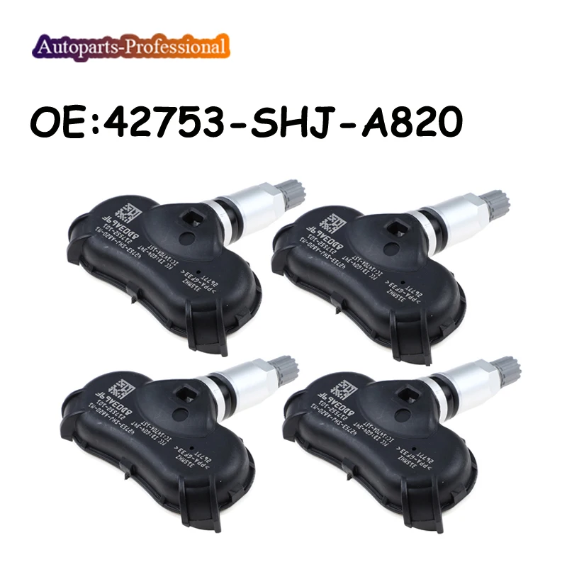 4 шт. для Honda Odyssey элемент TPMS датчик контроля давления в шинах 315 МГц 42753-SHJ-A820 42753SHJA820 42753-SHJ-A820-ML автомобиль