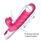 Телескопический вагинальный фаллоимитатор, вибратор для точки G на присосках, для клитора, стимулятора клитора, массаж, лижущие Вибраторы, интимные игрушки для женщин, для взрослых