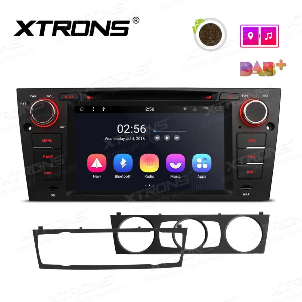 XTRONS 7 &quotAndroid 8 1 радио Мультимедиа Стерео DVD плеер GPS OBD для BMW E90 седан 2005 2012 E91 E92