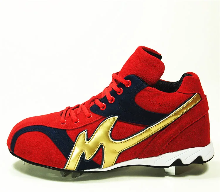 Мужская и женская профессиональная бейсбольная обувь из нубука со стальными