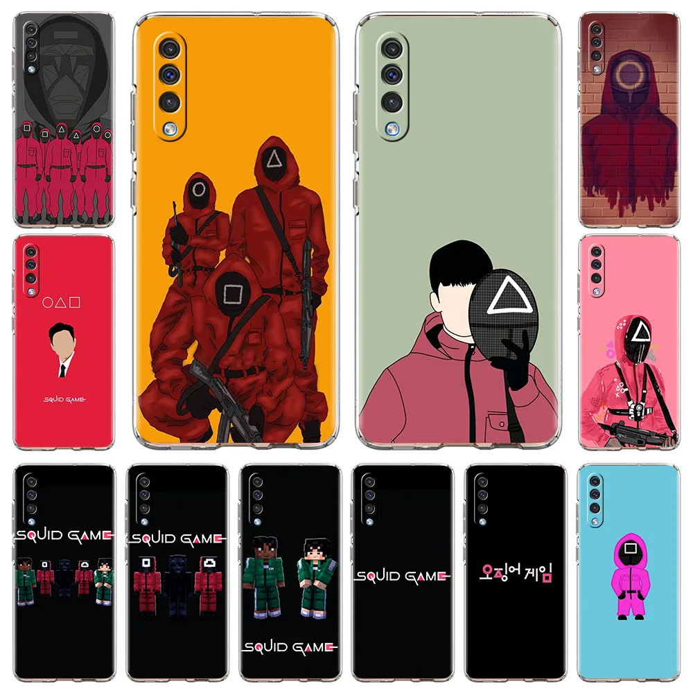 

game squid Luxury Phone Case for Samsung Galaxy A12 A32 A50 A70 A52 A40 A10 A20 A30 Cover Transparent Silicone Shell Coque TPU