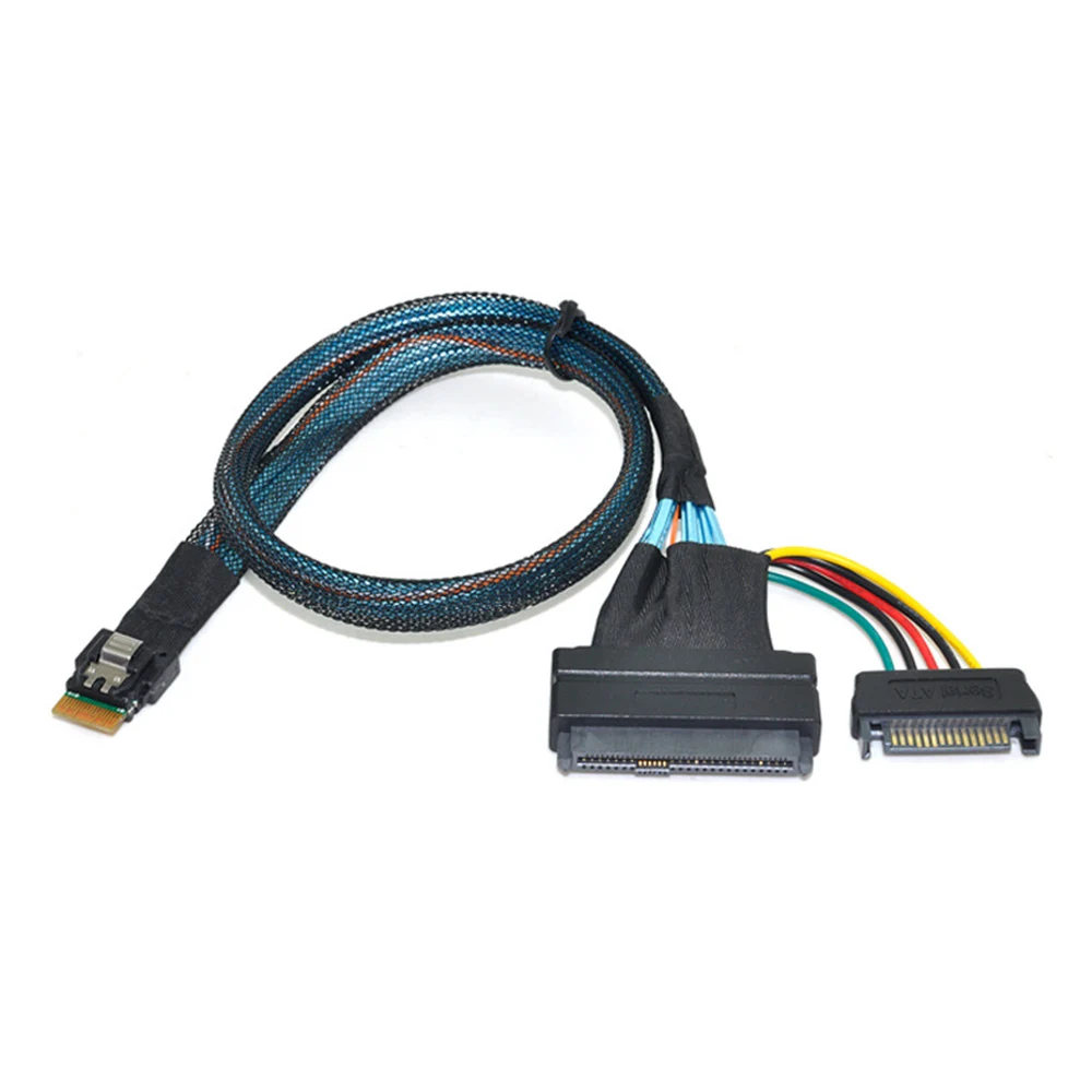 

U.2 Adapter Cable 0.5m SFF-8639 to SFF-8654 Slimline 4i NVME SSD PCIE Cable for Mainboard 750 p3600 p3700 M.2 SSD