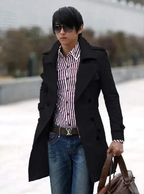 Серая мужская одежда 2020 осенняя куртка повседневная верхняя тонкое длинное