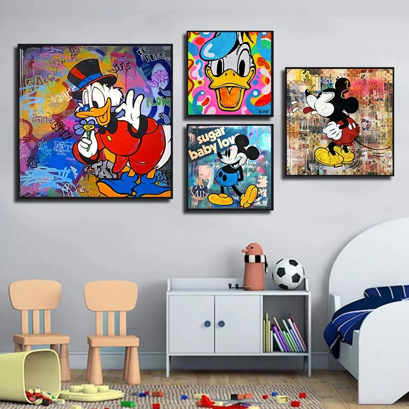 Алмазная живопись Disney аниме Микки Маус и Дональд Дак постеры принты настенное
