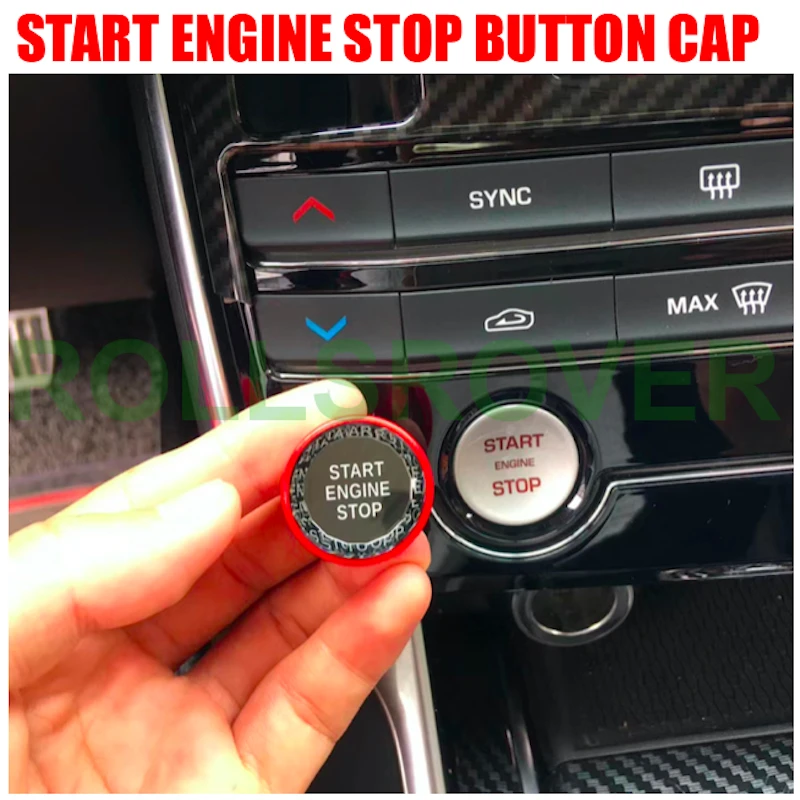 

ROLLSROVER Engine Start Stop Push Button Knob Switch Decor Cover For Jag uar XF XE F-Pace Car Styling