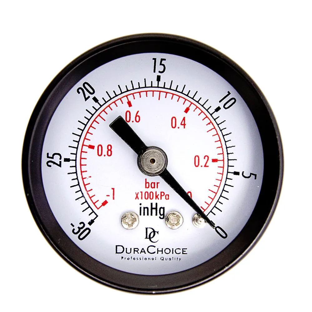 Dial Dry Vacuum Pressure Gauge Meter Double Scale manometer Stable Performance 1-1/2inch Size Copper Alloy Crimped Casing | Инструменты