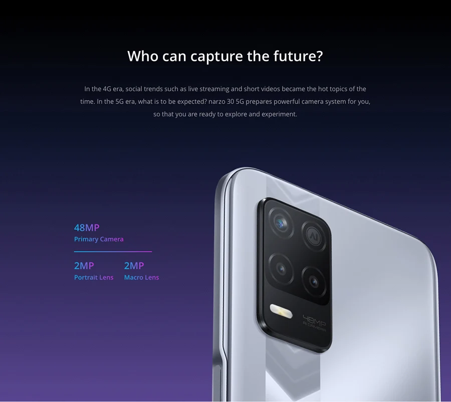 global version realme narzo 30 5g cellphone 6 5 dimensity 700 android 11 4gb128gb 48mp smartphone 5000mah mobile phone free global shipping