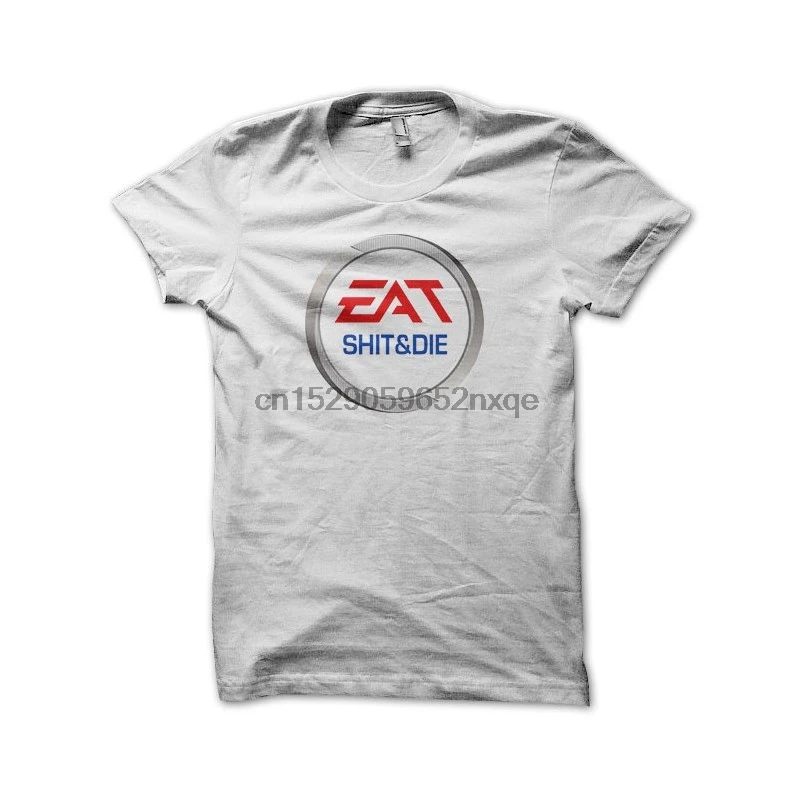 Фото Мужская футболка с логотипом EA забавные белые футболки Женская футболка|Мужские