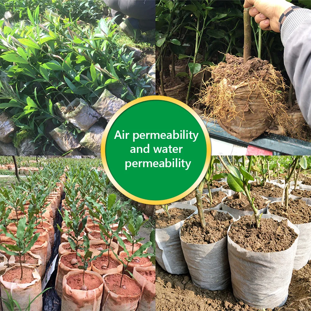 20 sizes Biodegradable Nonwoven Garden Fabric Nursery Plant Grow Bags Seedling Growing Planter Planting Pots Eco-Friendly Bag | Дом и сад