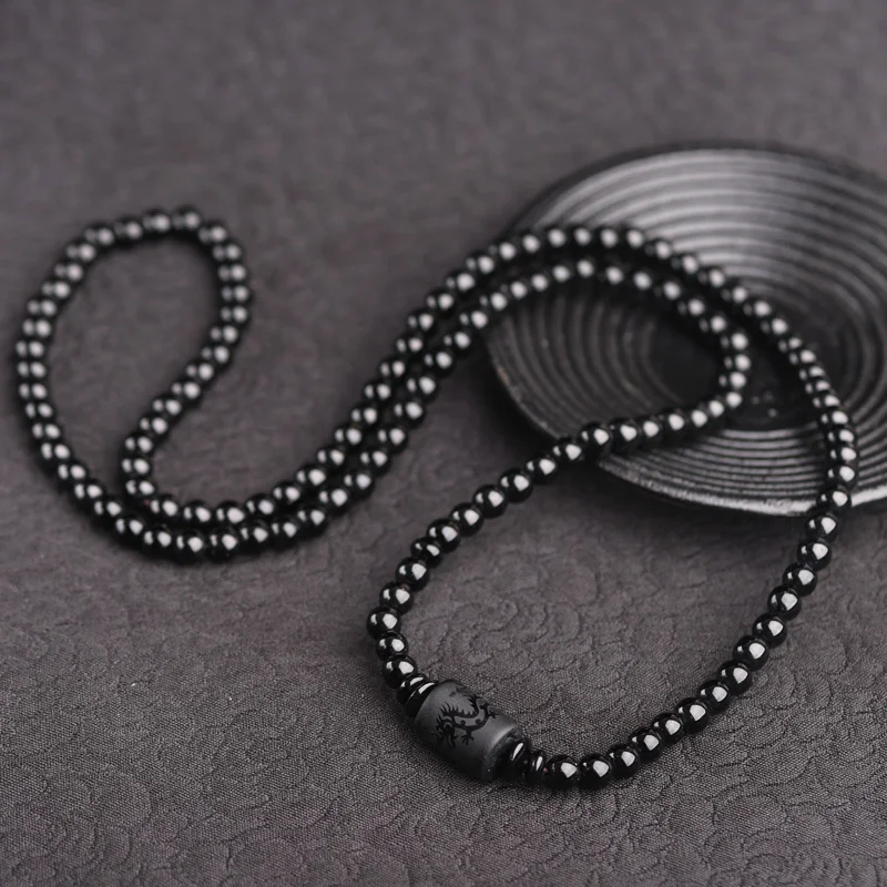 Браслет из обсидиана для мужчин и женщин пара стильных студенческих личностей