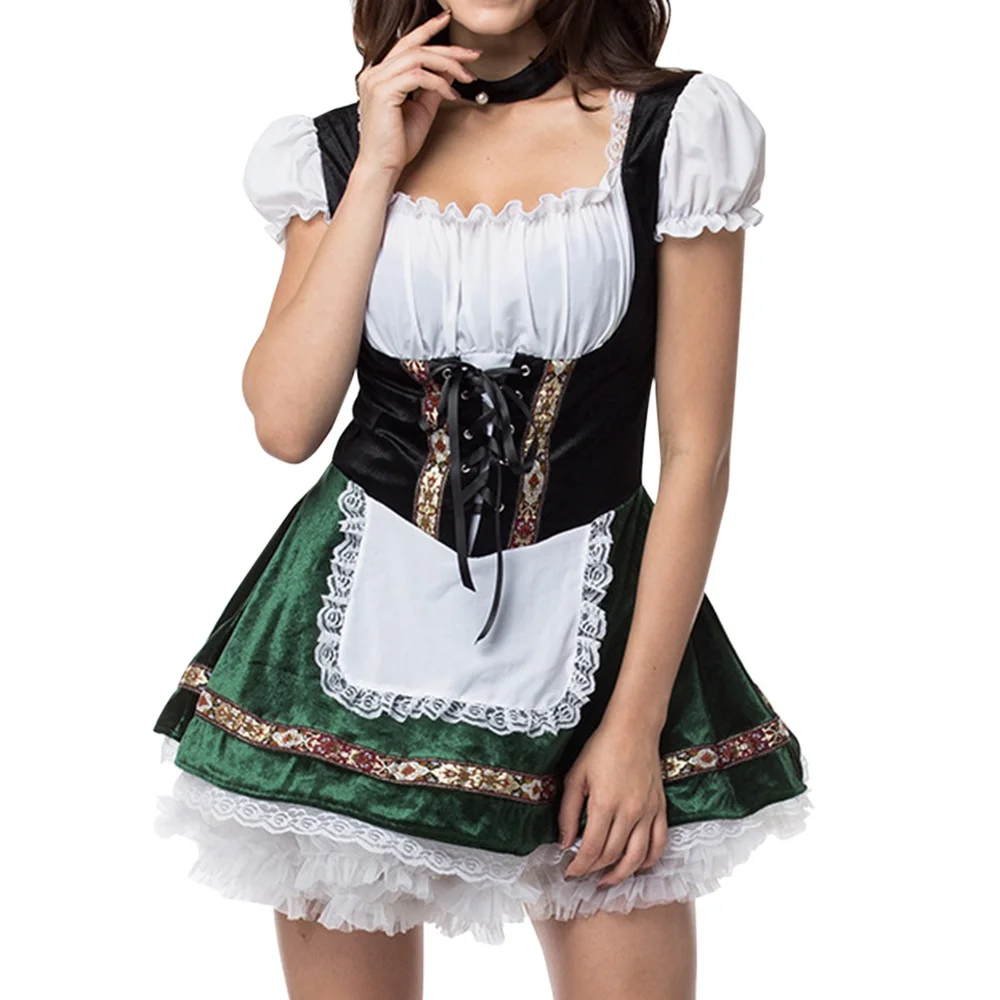 Женский костюм пивной Девы Oktoberfest немецкий для дирндя из Германии сексуальное