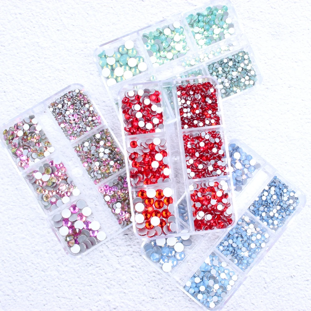 

Разноцветные Круглые Стразы для ногтей без горячей фиксации FlatbackCrystal для профессионалов стеклянные камни аксессуары «сделай сам»