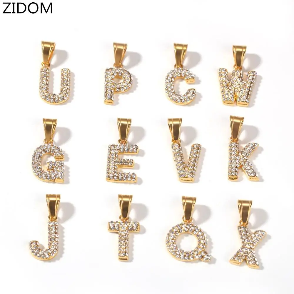 Мужчины/женщины хип хоп iced out пользовательское имя кулон ожерелье s Нержавеющая