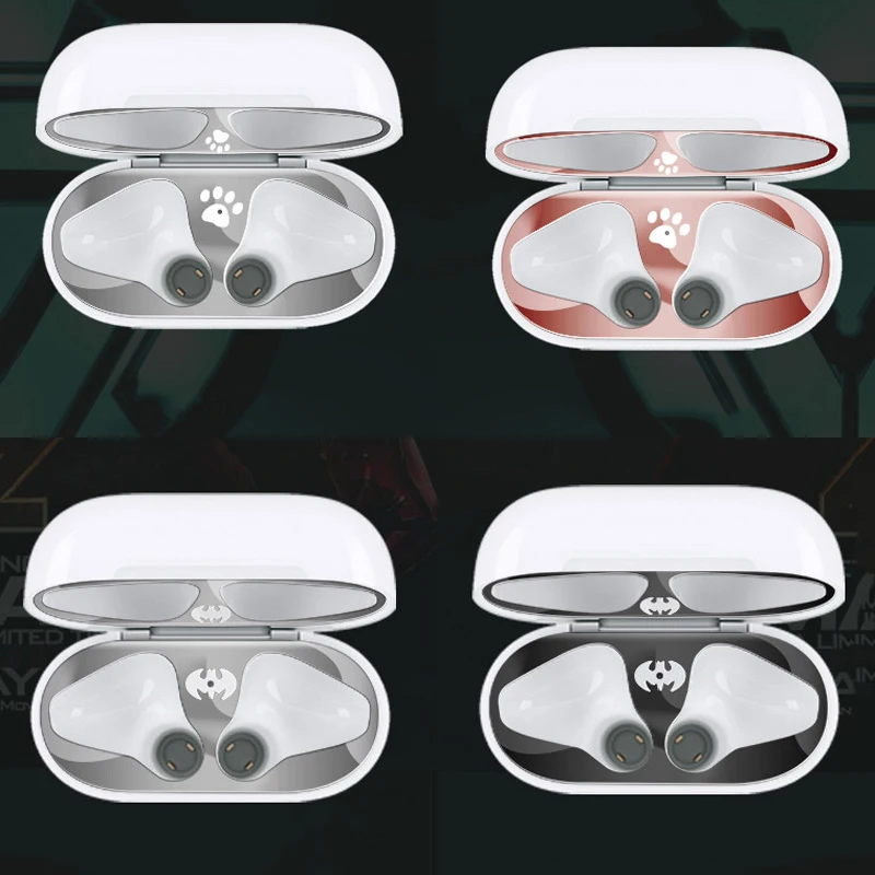 Для Apple AirPods 2 металлическая Пылезащитная Защитная Наклейка защитная крышка для наушников для Airpods 2 Пылезащитная наклейка для AirPods 1