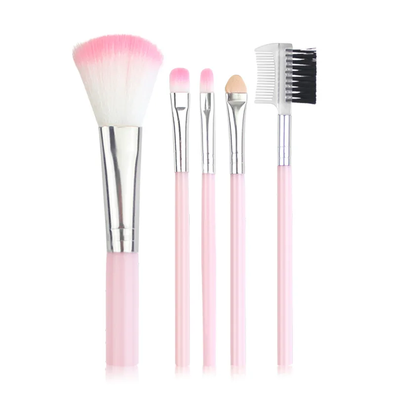 

5pcs Full Professional Women's Makeup Brushes High Quality Powder Eyeshadow Eyelash Cheek Color Brush Set Hot Sale Cosmetic Tool