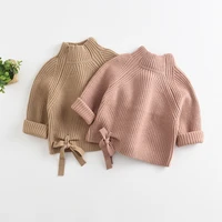 children baby sweaters solid color turtleneck boys and girls sweaters knit kids pullover casual baby girl clothing 1 5 y