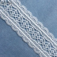 5yard 8 8cm new african lace fabric 2019 high quality lace diy milk silk water soluble embroidery fringe lace christmas wedding