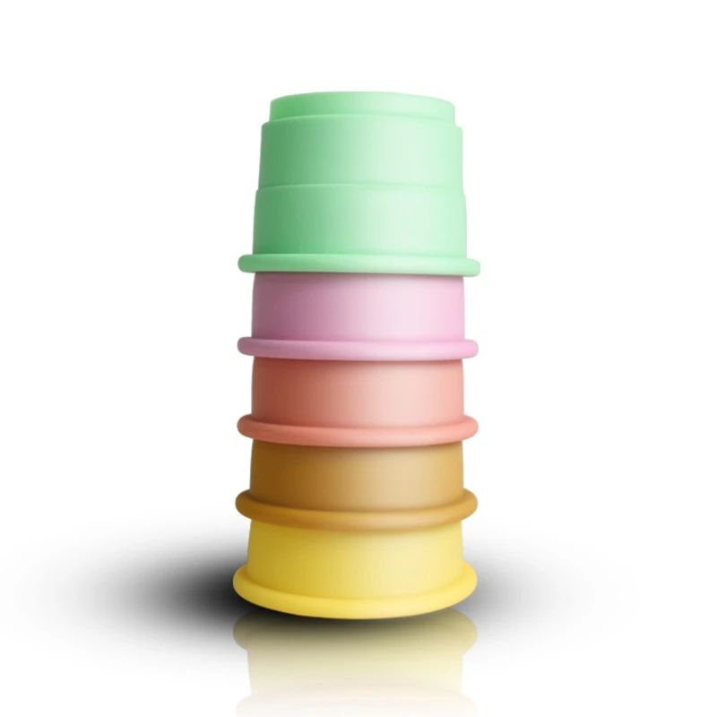 

Детский набор многослойных чашек для ванной K1KC, игрушечные чашки, игрушки для укладки, инструмент для игр в воде/пляже, Веселая Детская ванн...