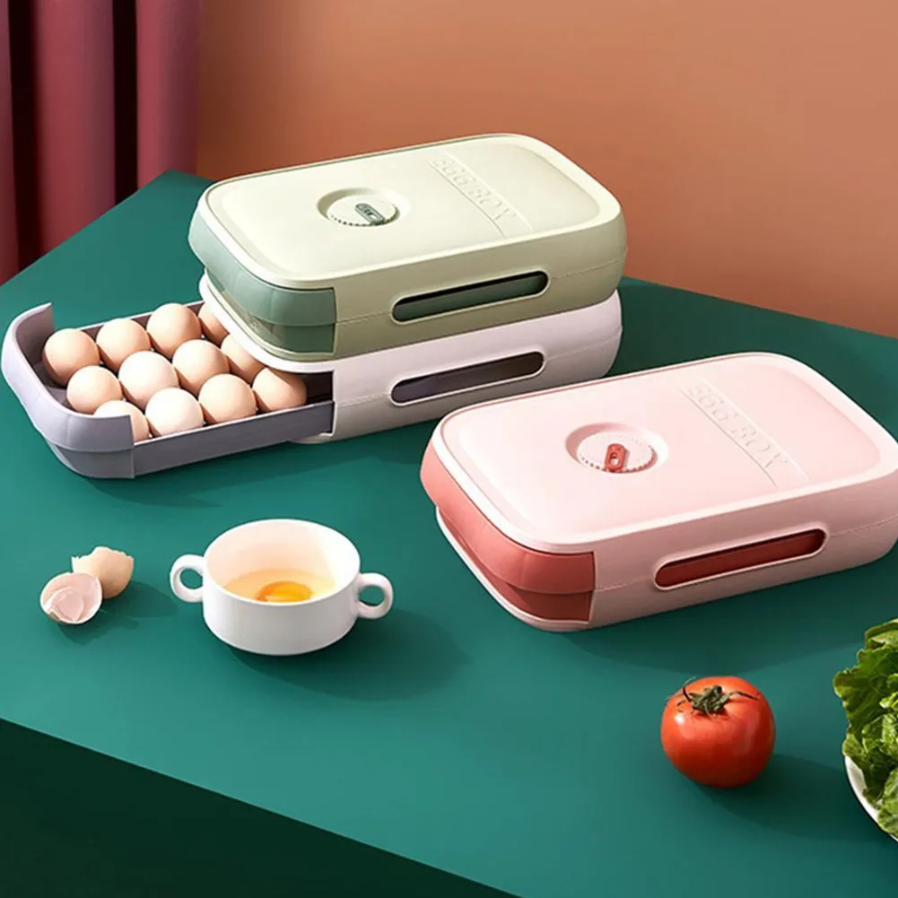 

Egg Storage Box Household Refrigerator Fresh-keeping Egg Box Drawer Dumpling Box Household Eggs Holder Kitchen Storage Box