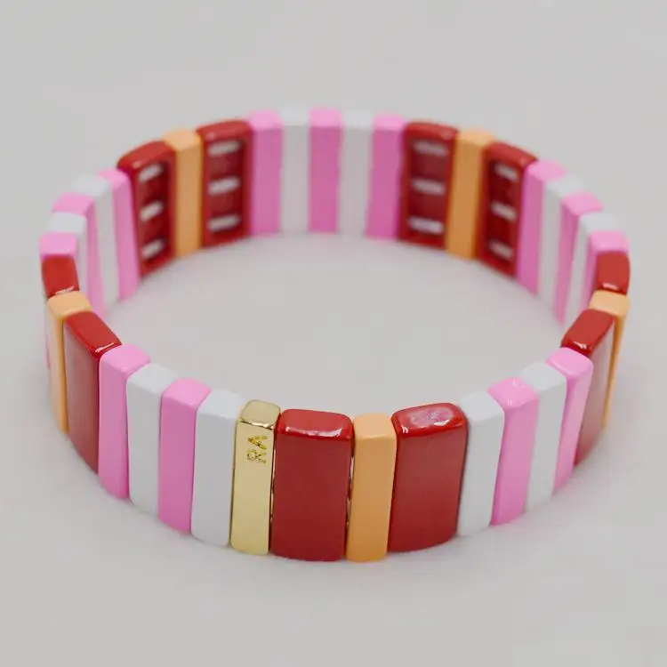 AliExpress женские роксанны Assoulin из бисера Эмаль стрейч браслет femme boho bileklik pulseira bransoletki damskie браслеты - Окраска металла: bracelet
