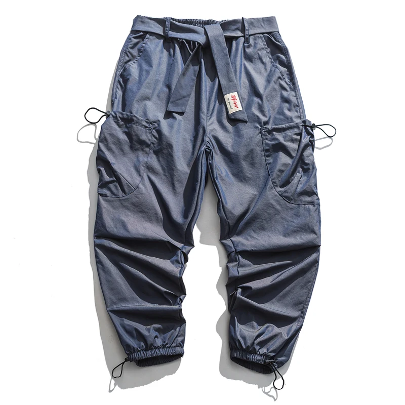 

Men's Side Pockets Cargo Harem Pants 2021 Autumn Hip Hop Casual Male Tatical Joggers Trousers Fashion Casual Streetwear Pants