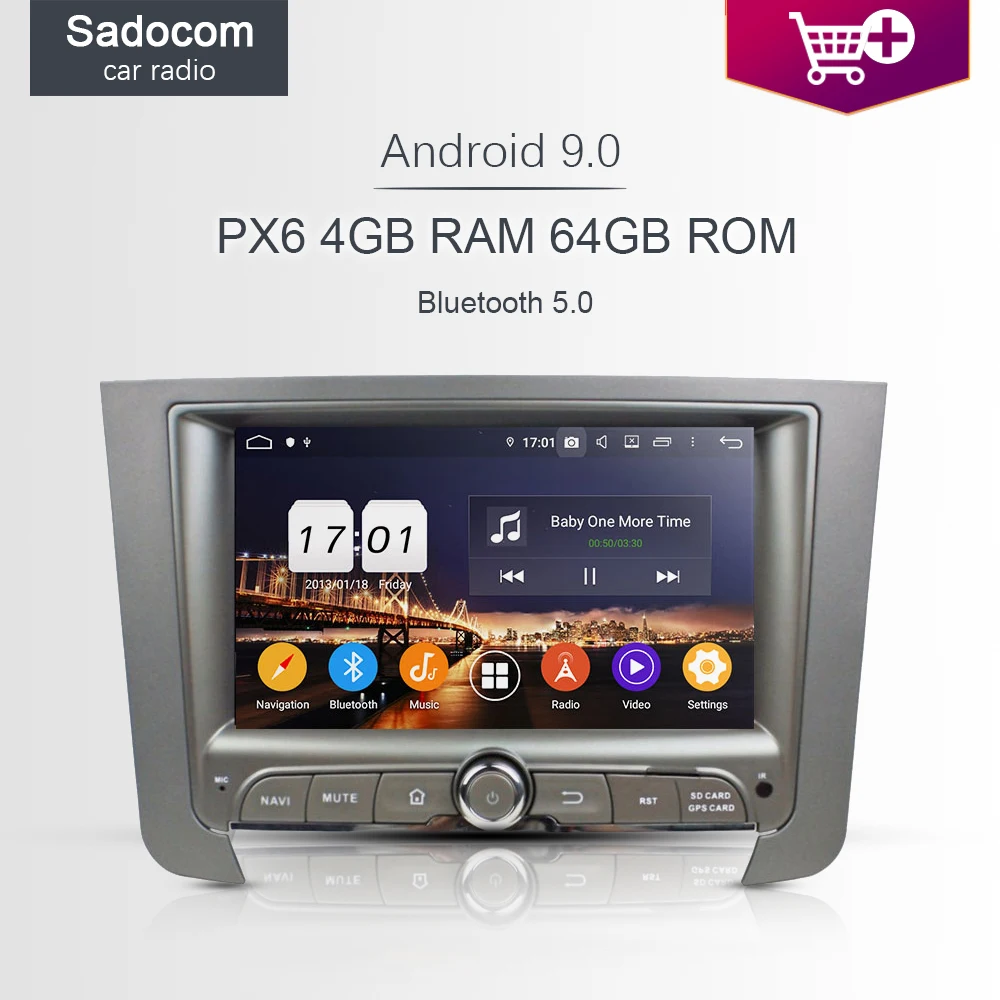Автомобильный DVD плеер DSP PX6 2 din Android 10 0 64 ГБ + 4 Гб ОЗУ 8 ядер для SsangYong REXTON 2012 2016 Bluetooth 5