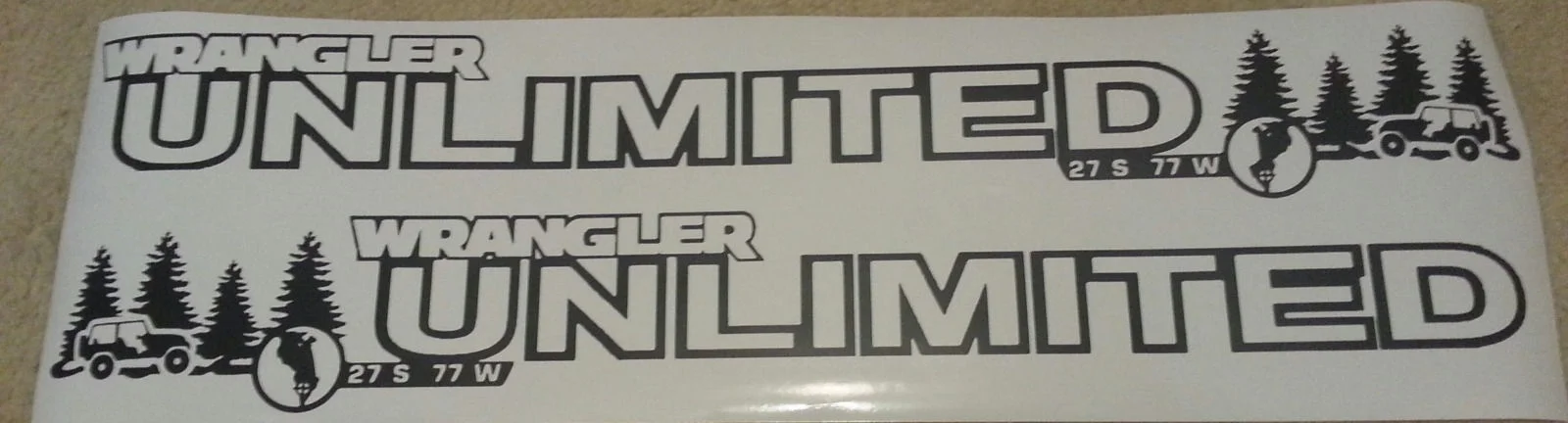 1 комплект/2 шт. пара неограниченных виниловых переводных наклеек на капот Wrangler