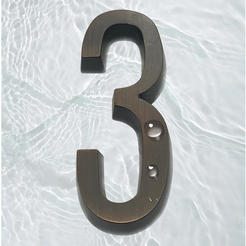 Состаренный Бронзовый 4 &quot101 мм наклейка с номером дома клейкий дверной номер для