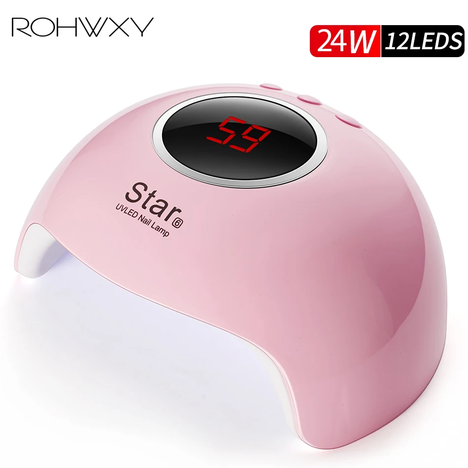 ROHWXY УФ-лампы для ногтей, для маникюра светодиодный Сушилка для ногтей для сушки лака для ногтей Ламповые ленты для с светодиодный s 30 s/60 s/90 s Авто Сенсор Гель-лак для ногтей, инструменты для ногтей