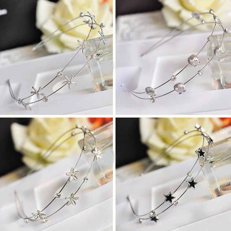 Женский ободок Стразы с жемчужинами и цветами модные простые аксессуары для