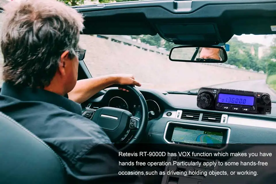 Retevis RT-9000D мобильный автомобильный радиоприемопередатчик VHF 66-88MHz(или UHF) 60W 200CH Scrambler Walkie Talkie+ динамик микрофон+ программный кабель