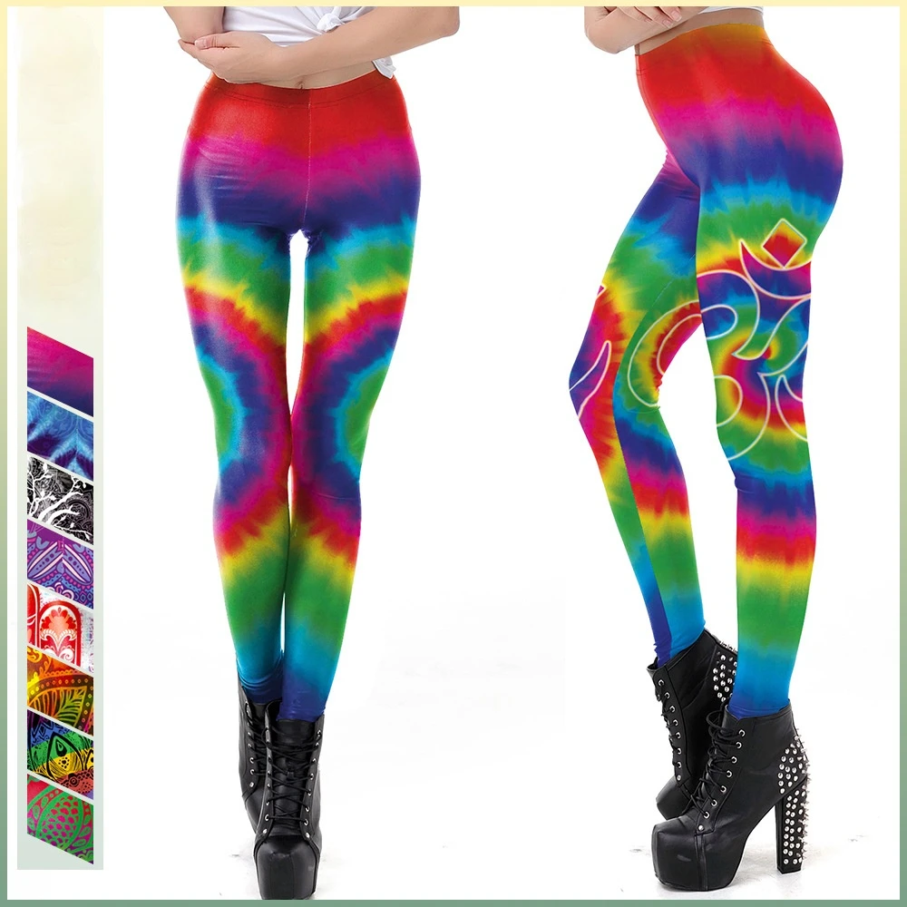 

New Sexy Tye Dye 3D Prints Women Girls Elastic Fitness Gym Sport Workout Tie Dye Leggings Yoga Pants Dropshipping Sweatpants