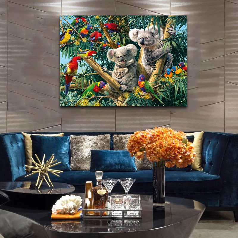 DIY картинки для раскраски по номерам с Коала рисунок рельеф живописи защелка
