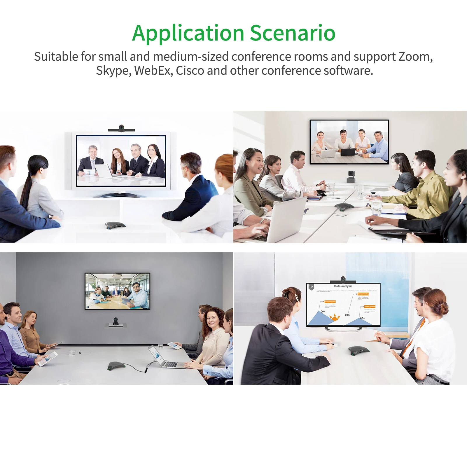 USB-Колонка Aibecy микрофон для конференц-связи многонаправленный компьютерный 360 °