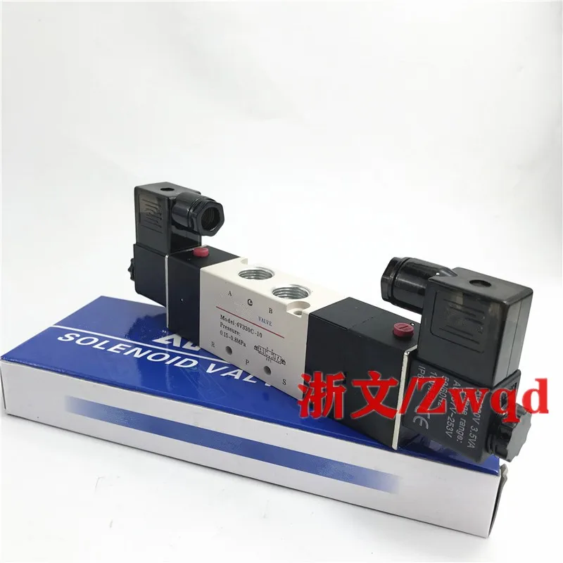 

Solenoid valve 4V330C-08 4V330C-10 three-position five-way double electronically controlled directional valve