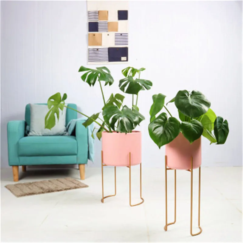 Скандинавские модные напольные Цветочные подставки monstera spring feather bamboo taro