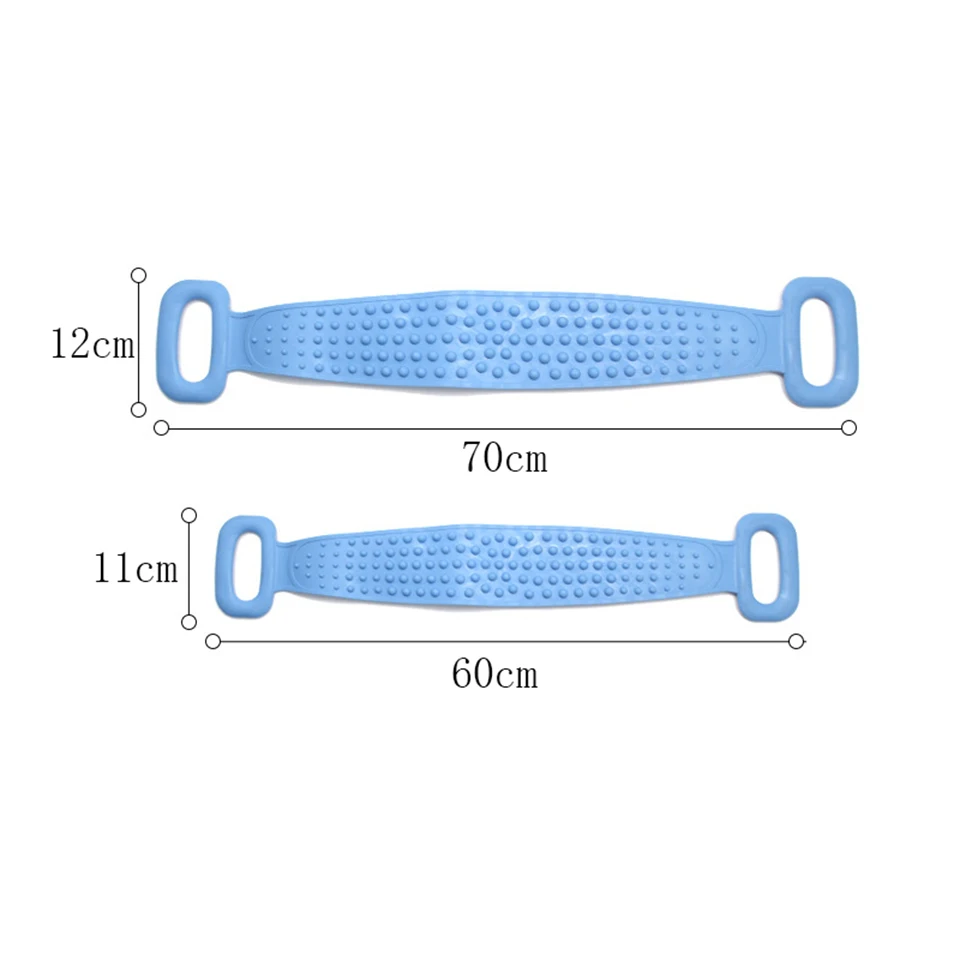 

Silicone Gel Scrub Bath Brush Strip Massage Back Rubs Bathing Tape Long Back Rubbing Sided Silicone Scrub Body Skin Bathroom